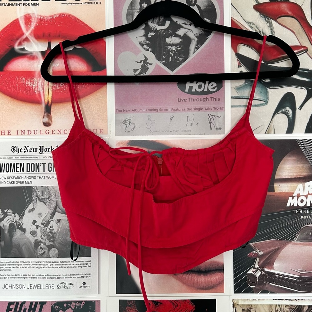 princess polly red corset top